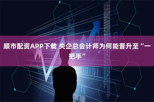 顺市配资APP下载 央企总会计师为何能晋升至“一把手”